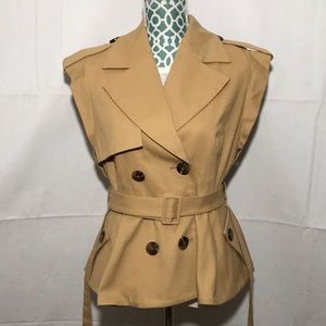 Undra Celeste Brand The Will Trench Vest Khaki Color Size Small